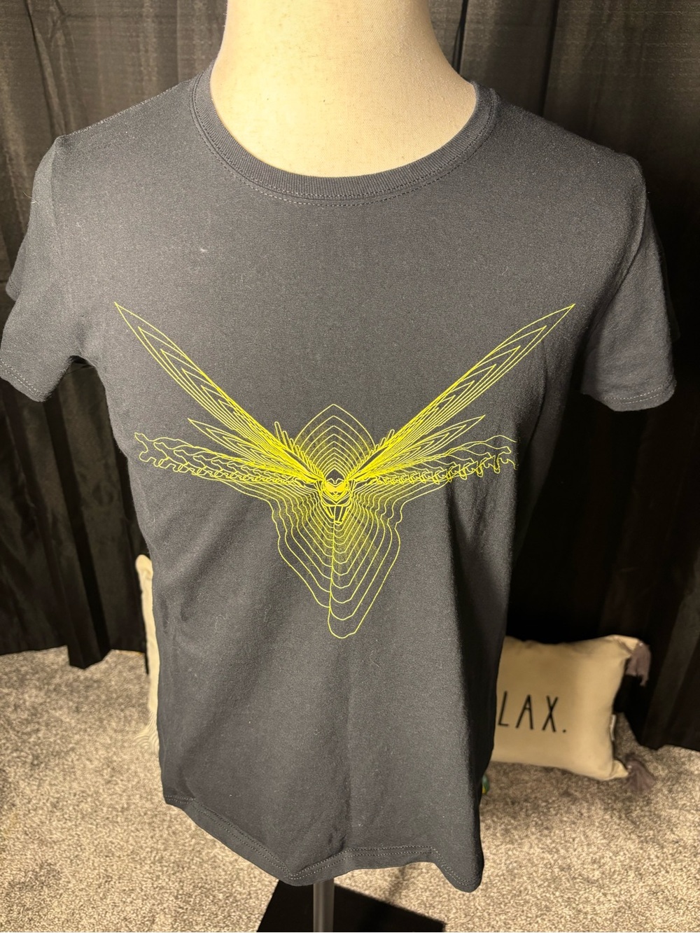 Marvel Men's Black Tee featuring The Wasp Graphic